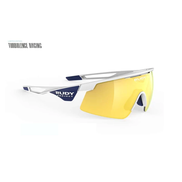 SZEMÜVEG TURBOLENCE RACING BAHRAIN WHITE/MULTILASER YELLOW LIMITED EDITION 2025